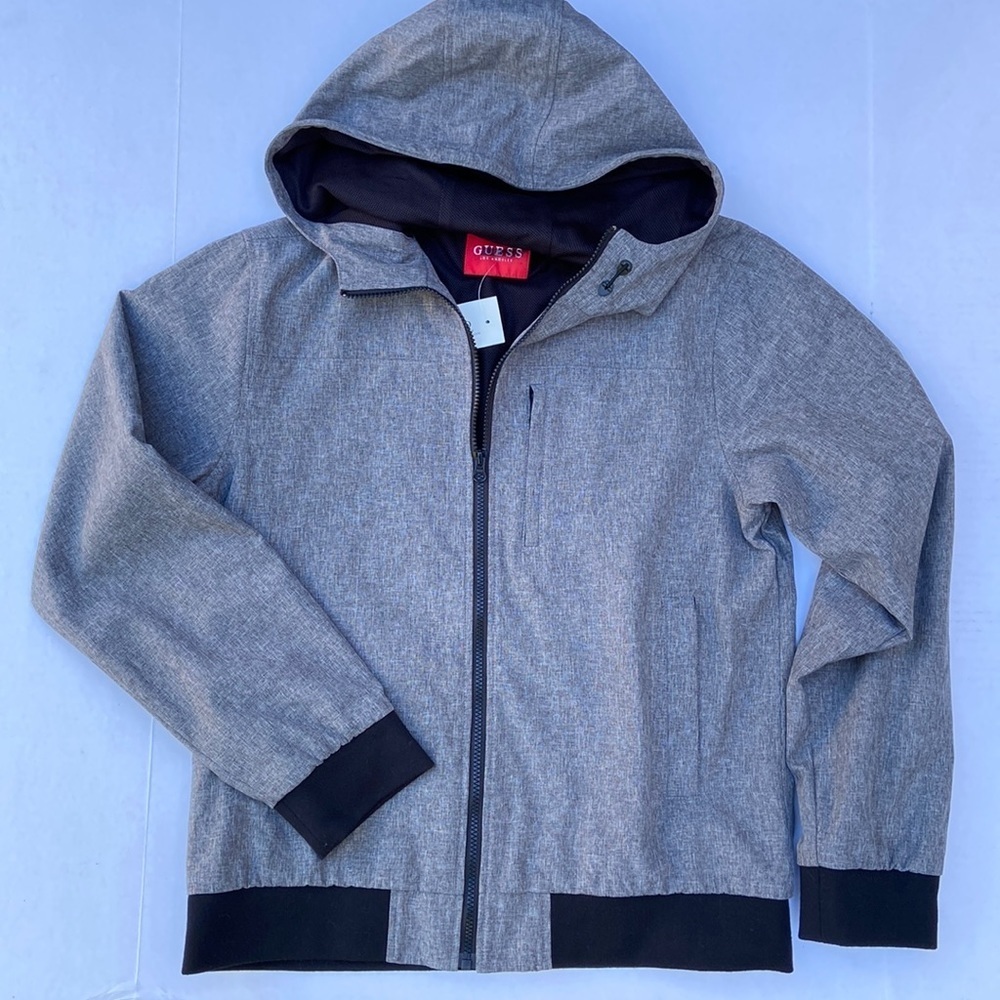 New GUESS Mens Gray Jacket SZ S